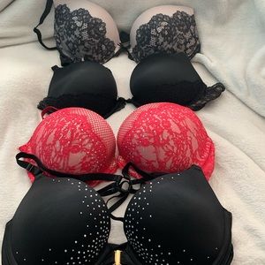 Lot of 4-Victoria secret bras 36C